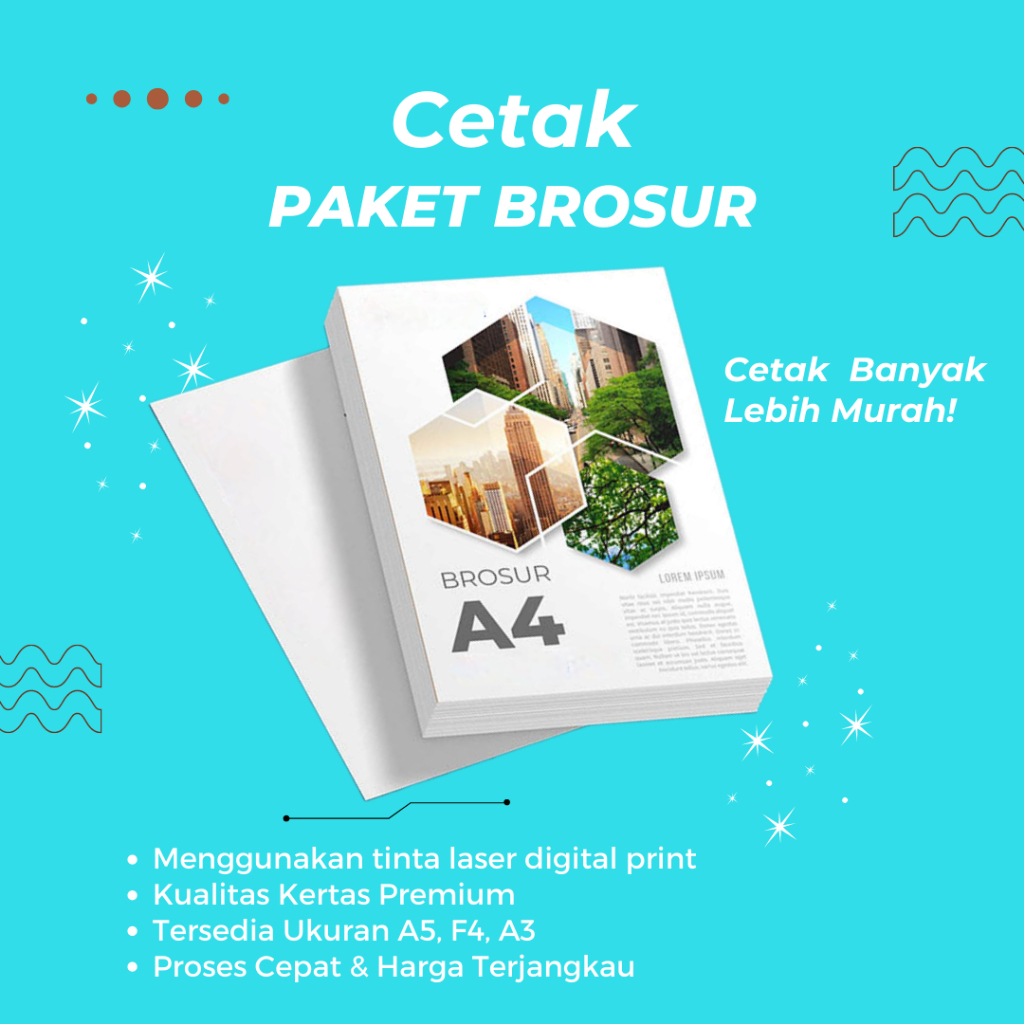 Jual Cetak Brosur Flayer Murah Art Paper A6 A5 A4 Cetak 1 Sisi 2 Sisi Brosur Murah Shopee 3653