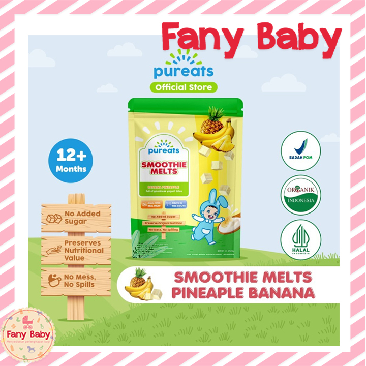 Jual PUREATS SMOOTHIE MELTS 18GR SNACK MAKANAN BAYI | Shopee Indonesia