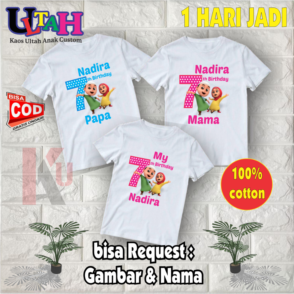 Jual BAJU KAOS ULANG TAHUN COUPLE FAMILY / KELUARGA / KAOS FAMILY ...