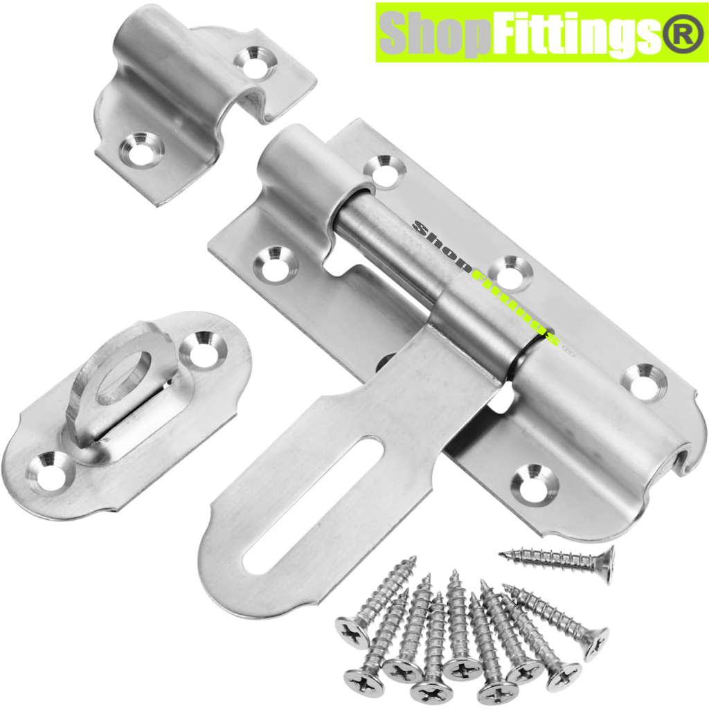 Jual Grendel Geser Slide Bolt Gate Latch Safety Door Lock with Padlock