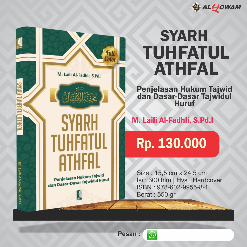 Jual Buku Syarah Tuhfatul Athfal Belajar Ilmu Tajwid Penjelasan Dan