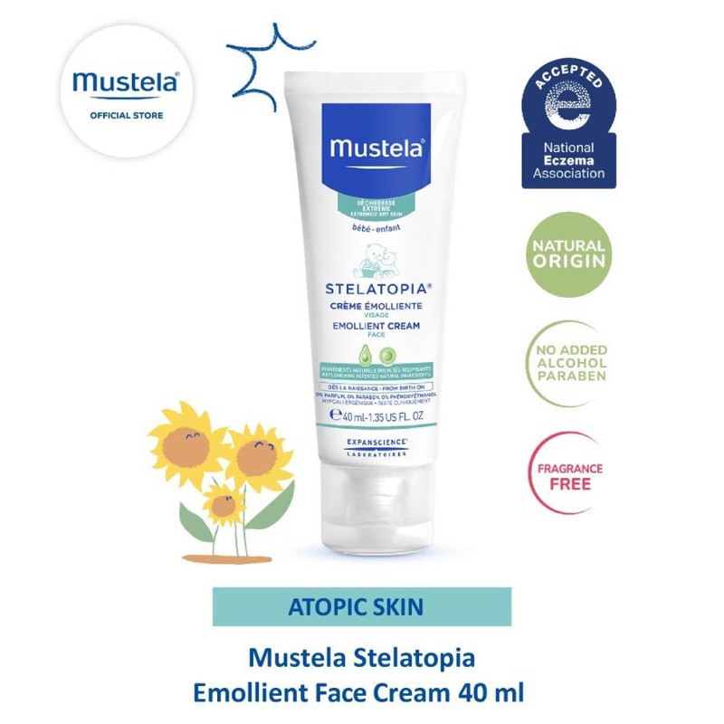 Mustela Stelatopia Emollient Face Cream 40ml (1.35fl oz)