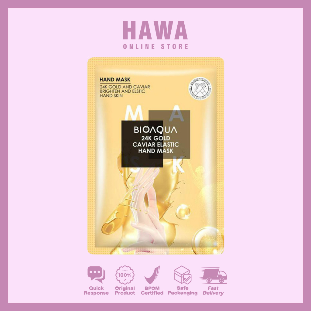 Jual BIOAQUA 24K Gold Caviar Elastic Brightening Hand Mask 35g Shopee