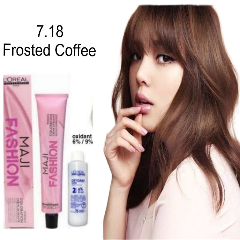 Jual Cat rambut loreal majirel majirouge majifashion 7.18 frosted ...