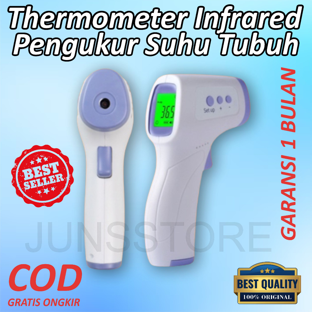 Jual Thermogun Thermometer Tembak Infrared Non Contact Alat Cek suhu ...