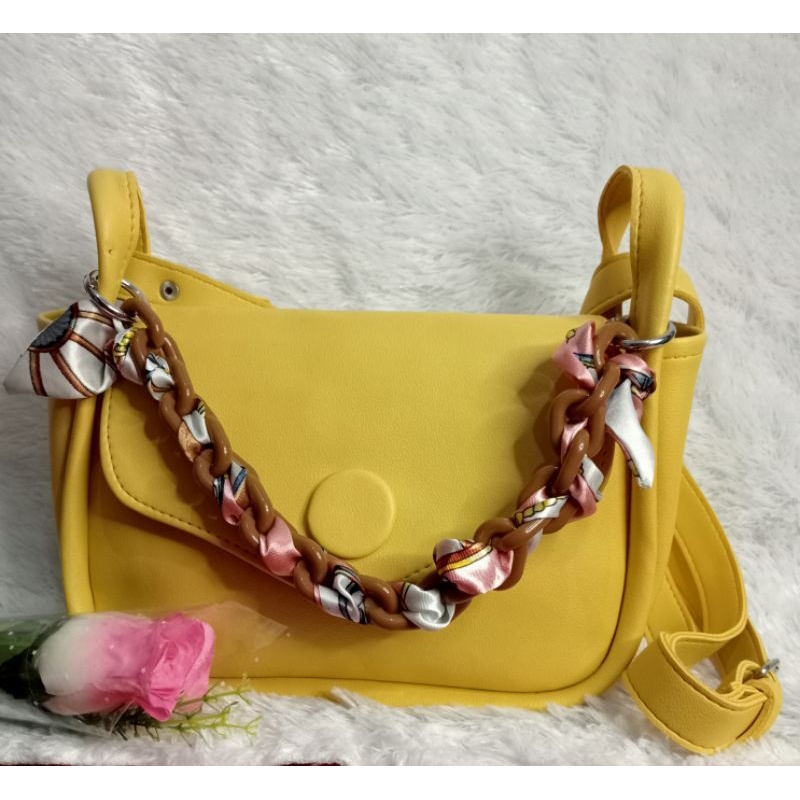 Tas madelief klein butter yellow main image 1