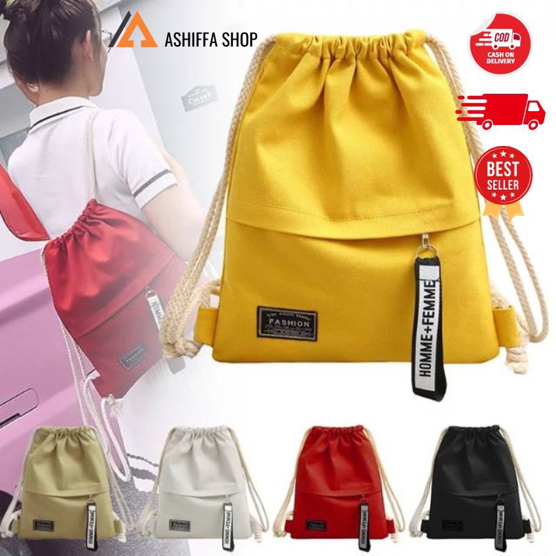 Jual Tas Ransel Tali Serut Wanita Premium Ashiffa Gabriela TB062