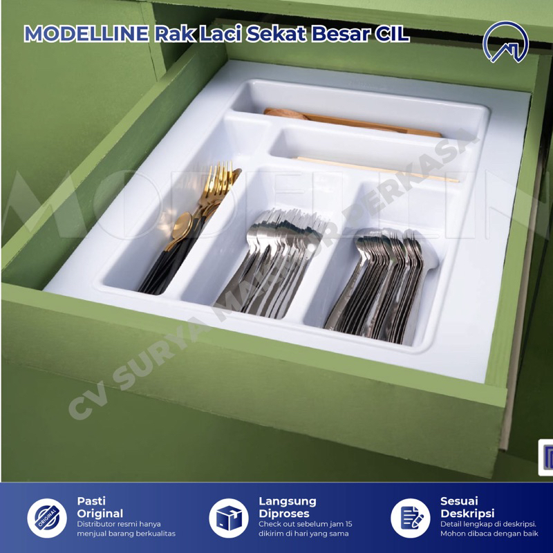 Jual MODELLINE Rak Sendok Garpu Laci Tipe CIS CIL Sekat Laci Kecil ...