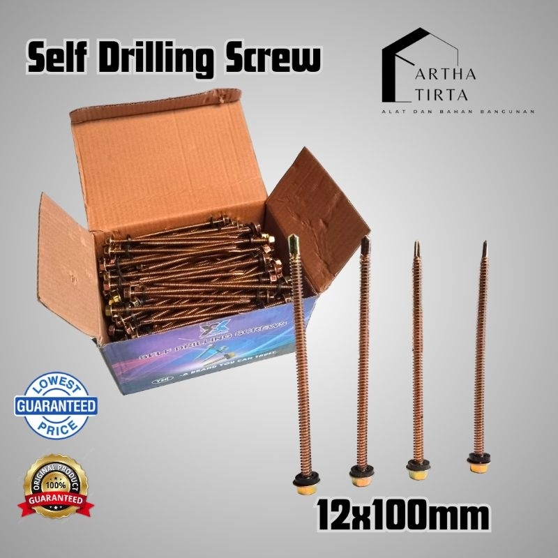 Jual Baut Drilling X Pack Isi Pcs Baut Drilling Roofing Galvalum Baja Ringan Cm