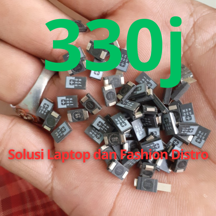 Jual capasitor tantalum 330j smd 330uf 6.3vol orijinal normal | Shopee ...
