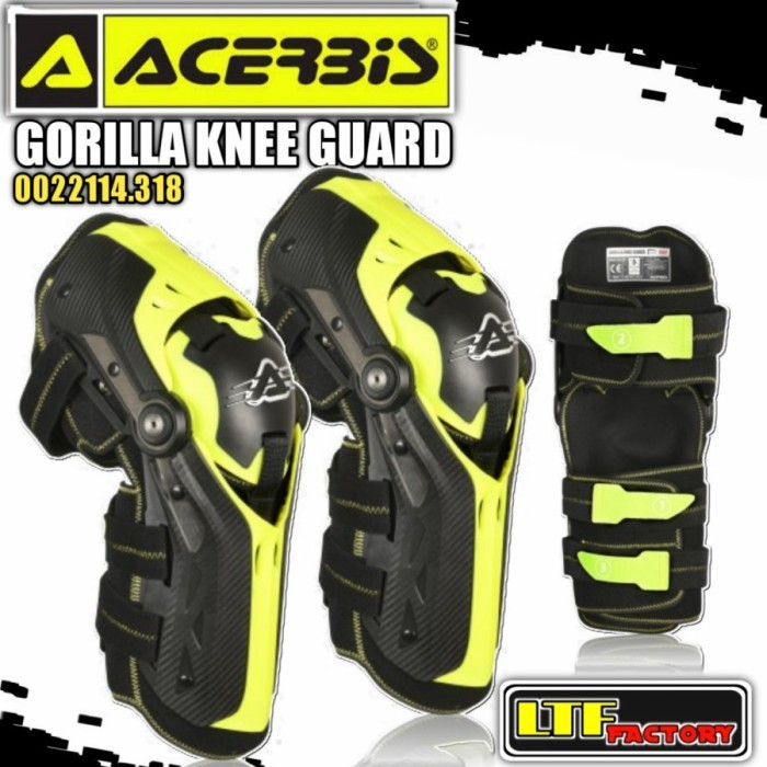 Buy ACERBIS Protective Gear Knee Guard Gorilla Black/Yellow