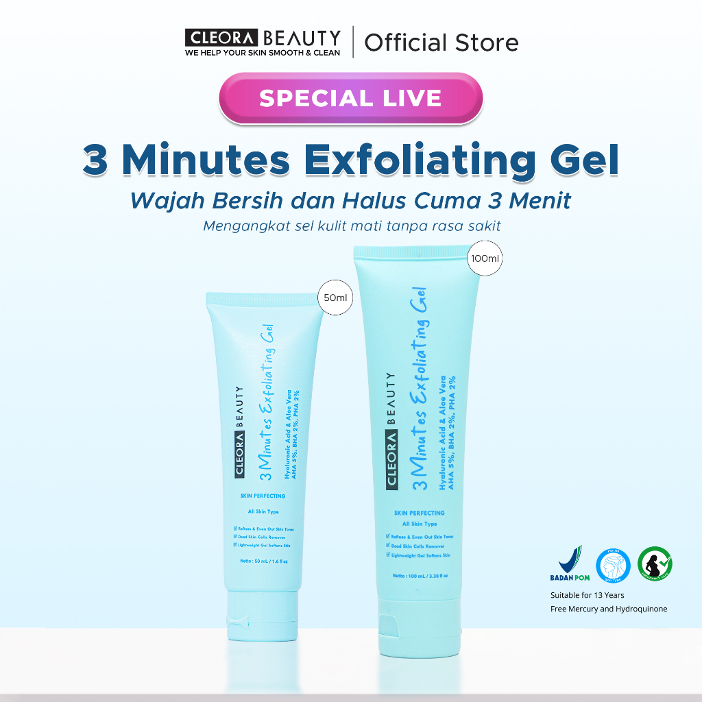 Jual [SPECIAL LIVE] Cleora Exfoliating Gel With AHA BHA PHA Exfoliasi