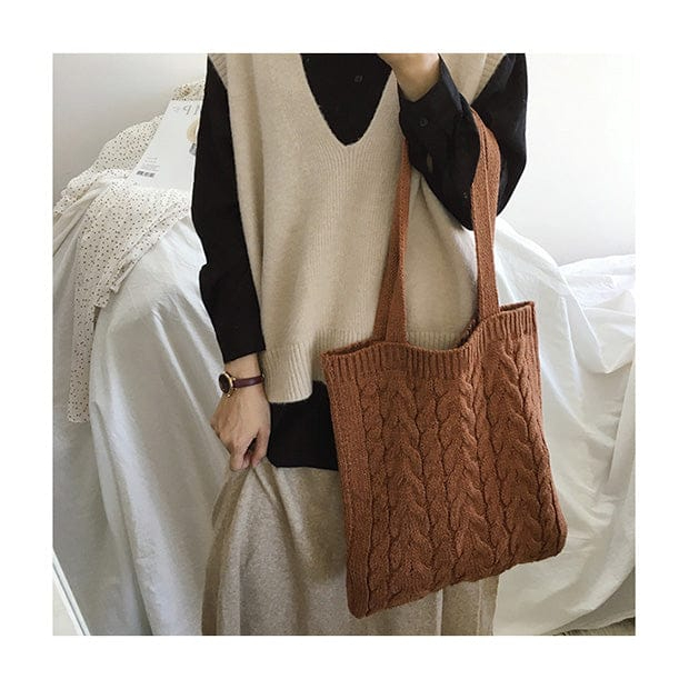 Jual Tas Rajut Wanita Tote bag Rajut Ramah Lingkungan Woven Womens