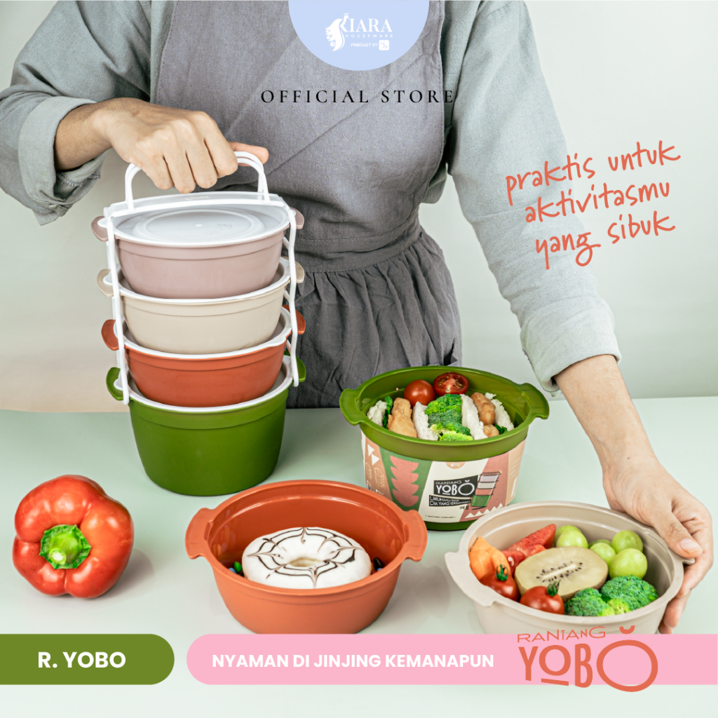 Jual KIARA HOUSEWARE Rantang Yobo Kotak Makan Bentuk Rantang Plastik ...