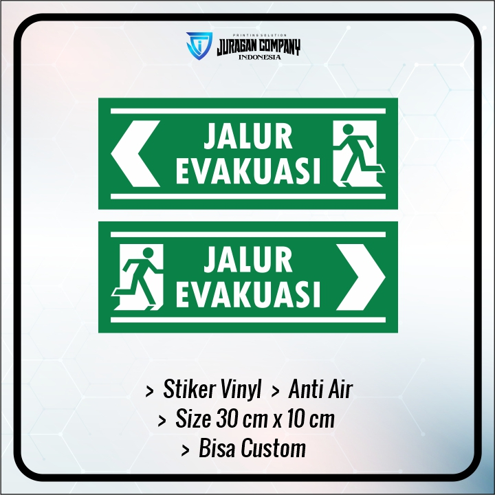 Jual Stiker Evakuasi Stiker Evakuasi Sticker Evakuasi Sticker Jalur Evakuasi Sign