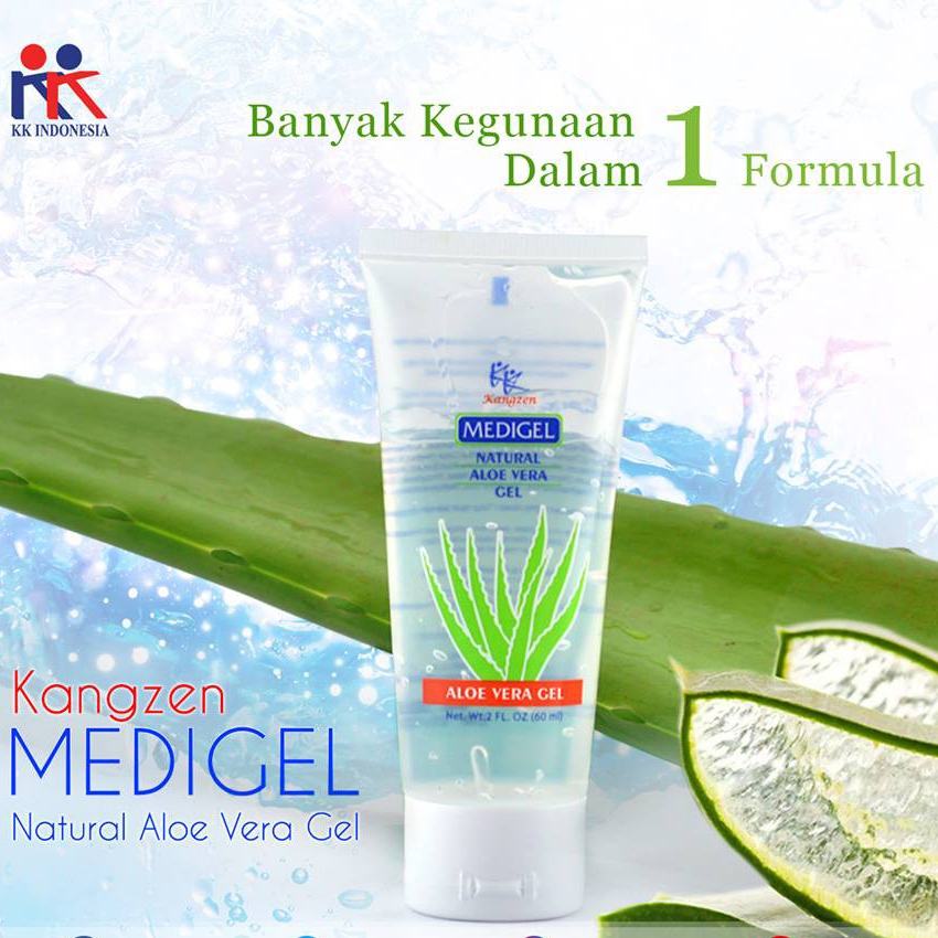 Jual Pelembab Kulit Jerawat Gatal Kangzen Medigel Natural Aloe Vera (60