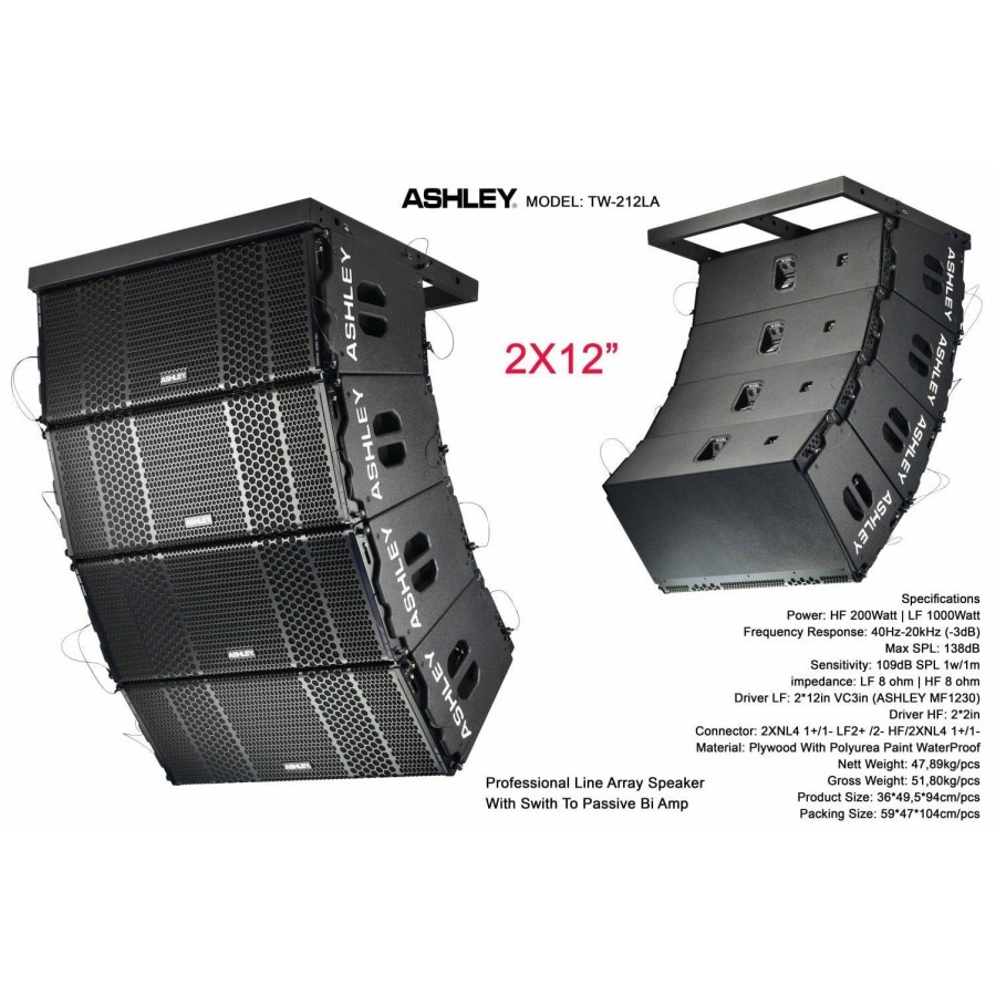 Jual SPEAKER LINE ARRAY ASHLEY TW212LA TW 212 LA ORIGINAL ASHLEY ...