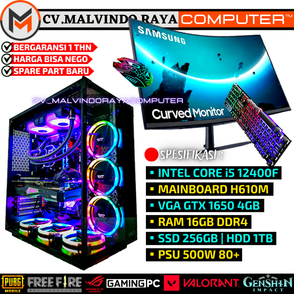 Jual Pc Gaming Fullset Core I F Vga Gtx Gddr Ram Gb Ddr Ssd Gb Hdd Tb Siap