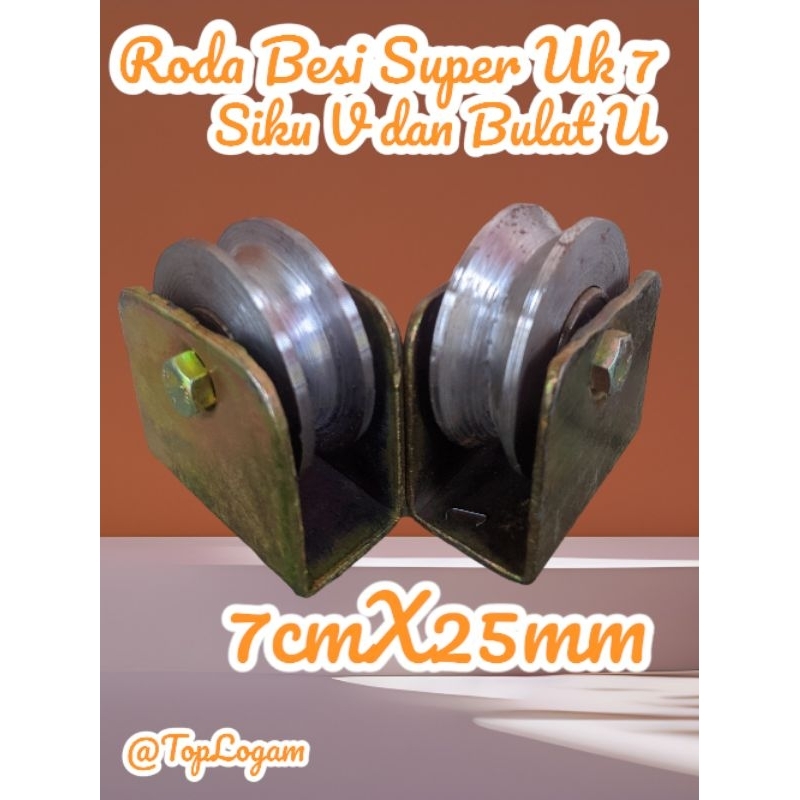 Jual Roda Pagar Super Besi Cm Untuk Kebutuhan Pagar Gerbang Dll Shopee Indonesia