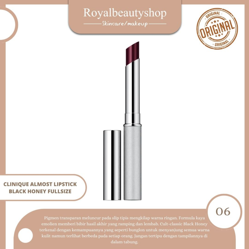Jual Clinique Almost Lipstick Black Honey Fullsize | Shopee Indonesia
