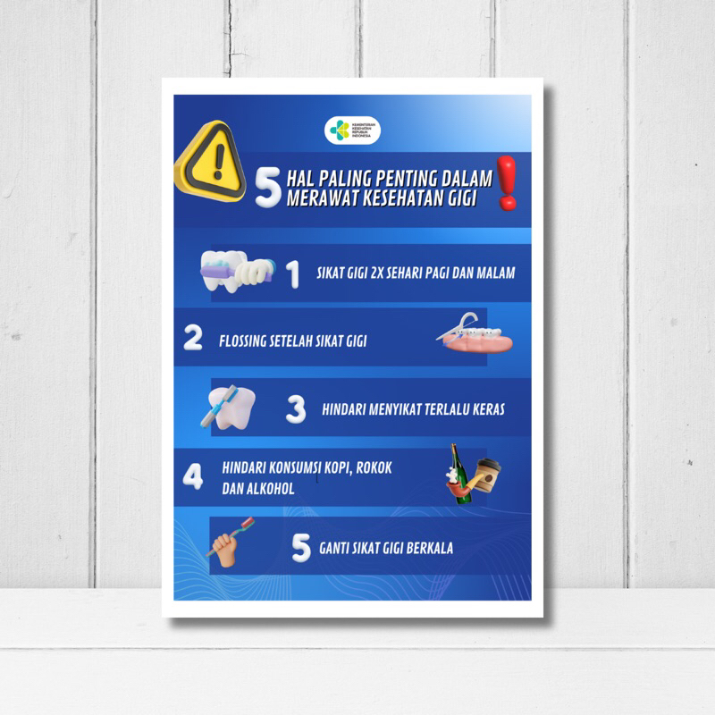 Jual POSTER INFOGRAFIS kesehatan gigi dan mulut/ penyuluhan/ sakit gigi/ karies/ gigi berlubang