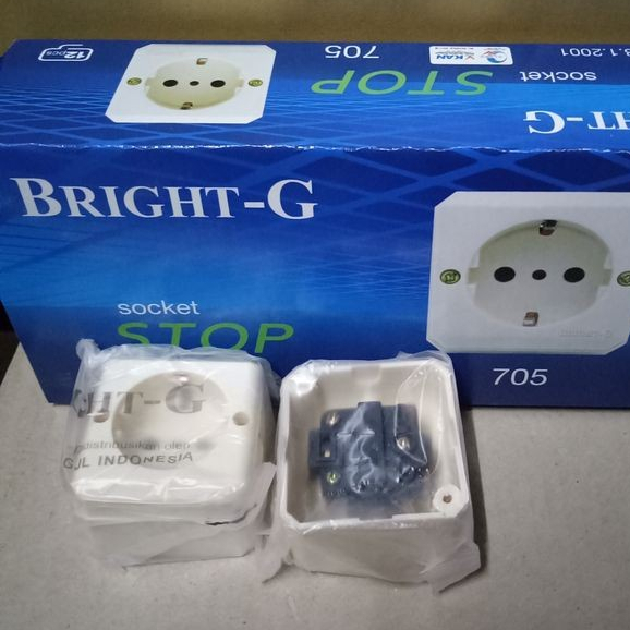 Jual Saklar BrightG OB Tanam / BrightG Saklar Engkel BG 701 / Saklar
