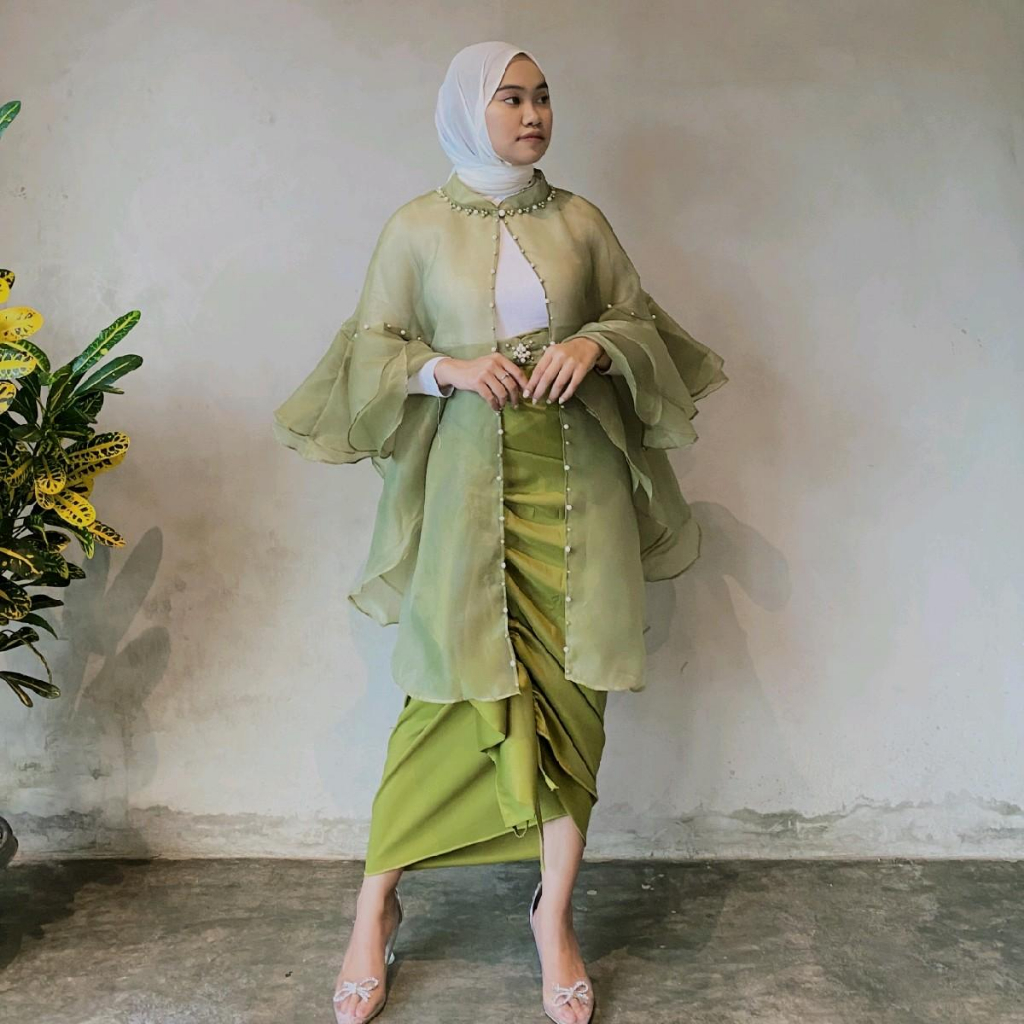 Jual OLIVIAMO Outer Lathisa Set Rok Lilit - Setelan Pesta Kancing Katun ...