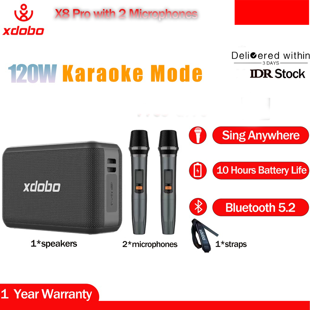 Jual XDOBO X8 Pro 120W Wireless Karaoke Bluetooth Stereo Outdoor ...