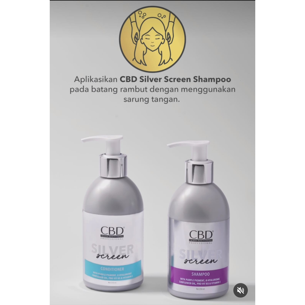 Jual CBD Silver Screen Shampoo / Conditioner 250ml | Shopee Indonesia