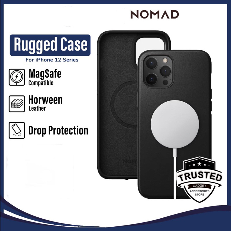 Jual NOMAD Case Casing iPhone 12 Pro Max Leather Rugged MagSafe Cover