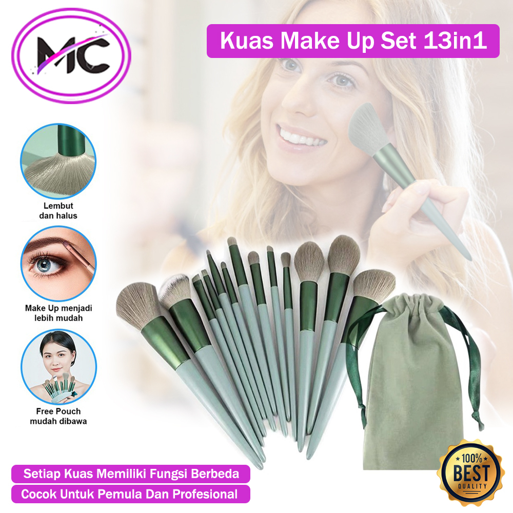 Jual Kuas Make Up Set In Brush Kosmetik Lengkap Blush Fondation Eye Shadow Makeup Kuas