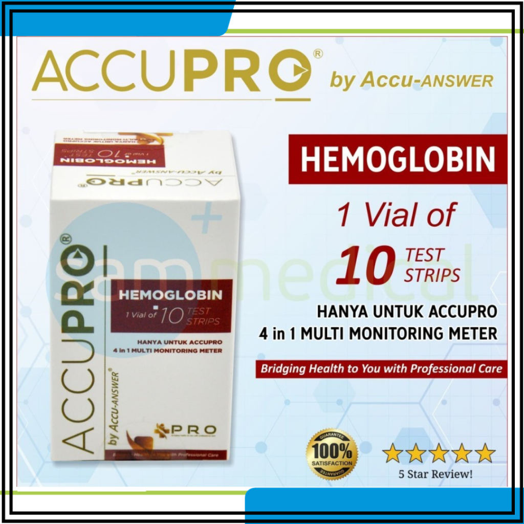 Jual Accupro Strip Hemoglobin Isi Strip Strip Hb Isi Ulang Strip