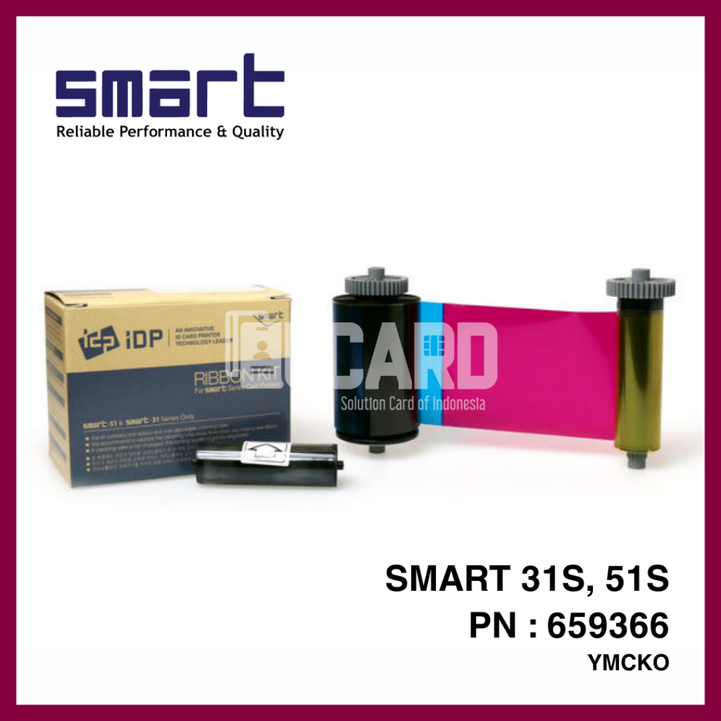 Jual IDP RIBBON KIT ID CARD PRINTER SMART 31S SMART 51S YMCKO COLOR