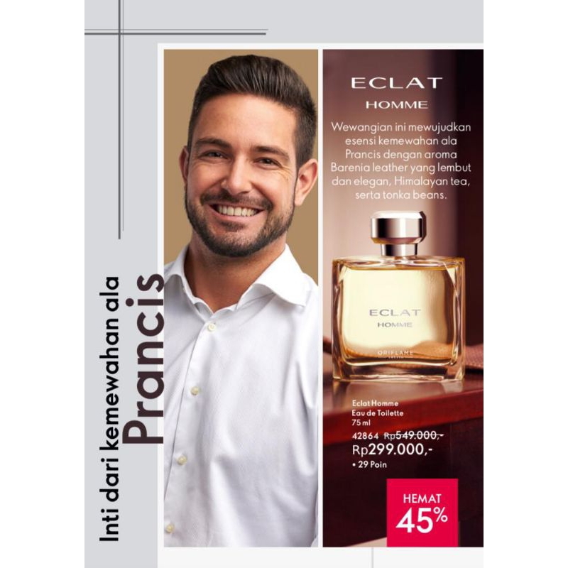 Jual ECLAT HOMME EAU DE TOILETTE 75 ml | Shopee Indonesia