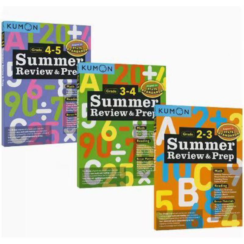 Jual Kumon Summer Review & Prep Set Kumon Workbook SD Grade 25 Buku