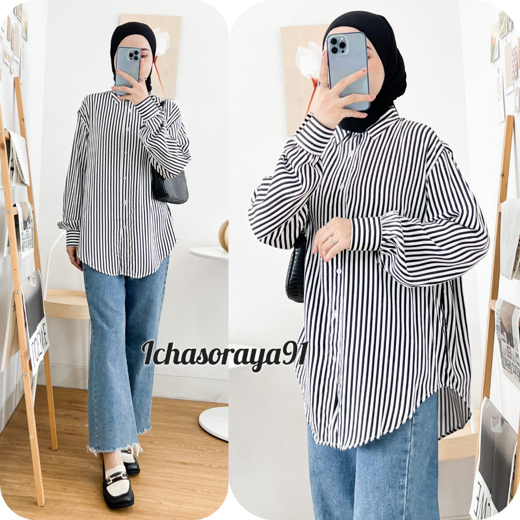 Jual KEMEJA BASIC SALUR LD 120 CM BAHAN RAYON BUSUI AKITF | Shopee ...