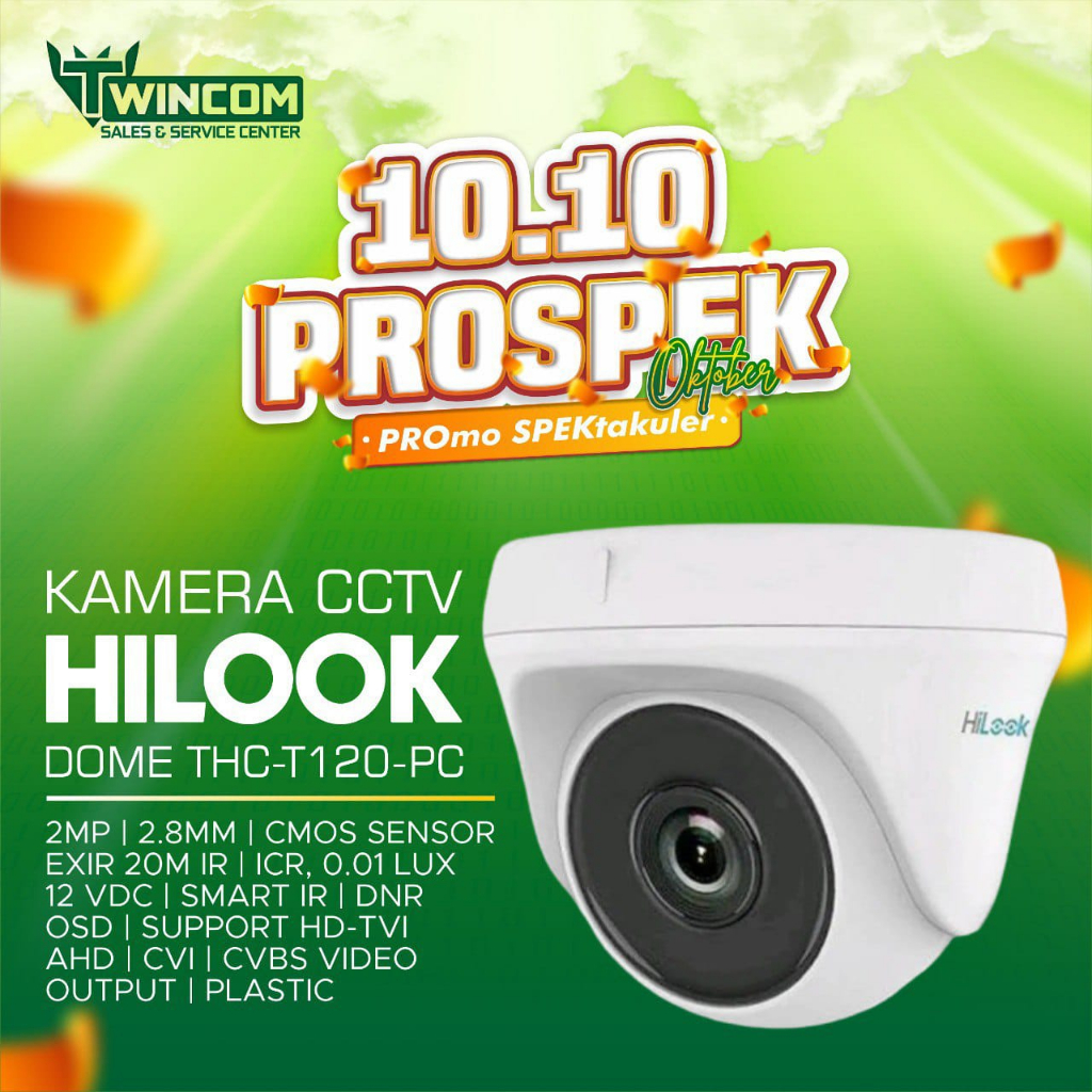 Jual KAMERA CCTV HILOOK DOME THC T120 PC Shopee Indonesia