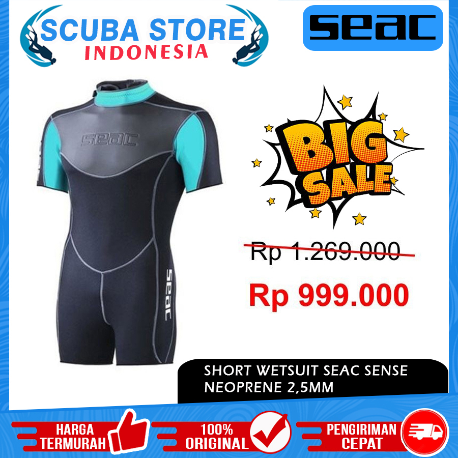 Maglia Termica Seac Warm Guard In Neoprene 0,5 Mm - Rash Guard Per Snorkeling E Nuoto, Anti UV
