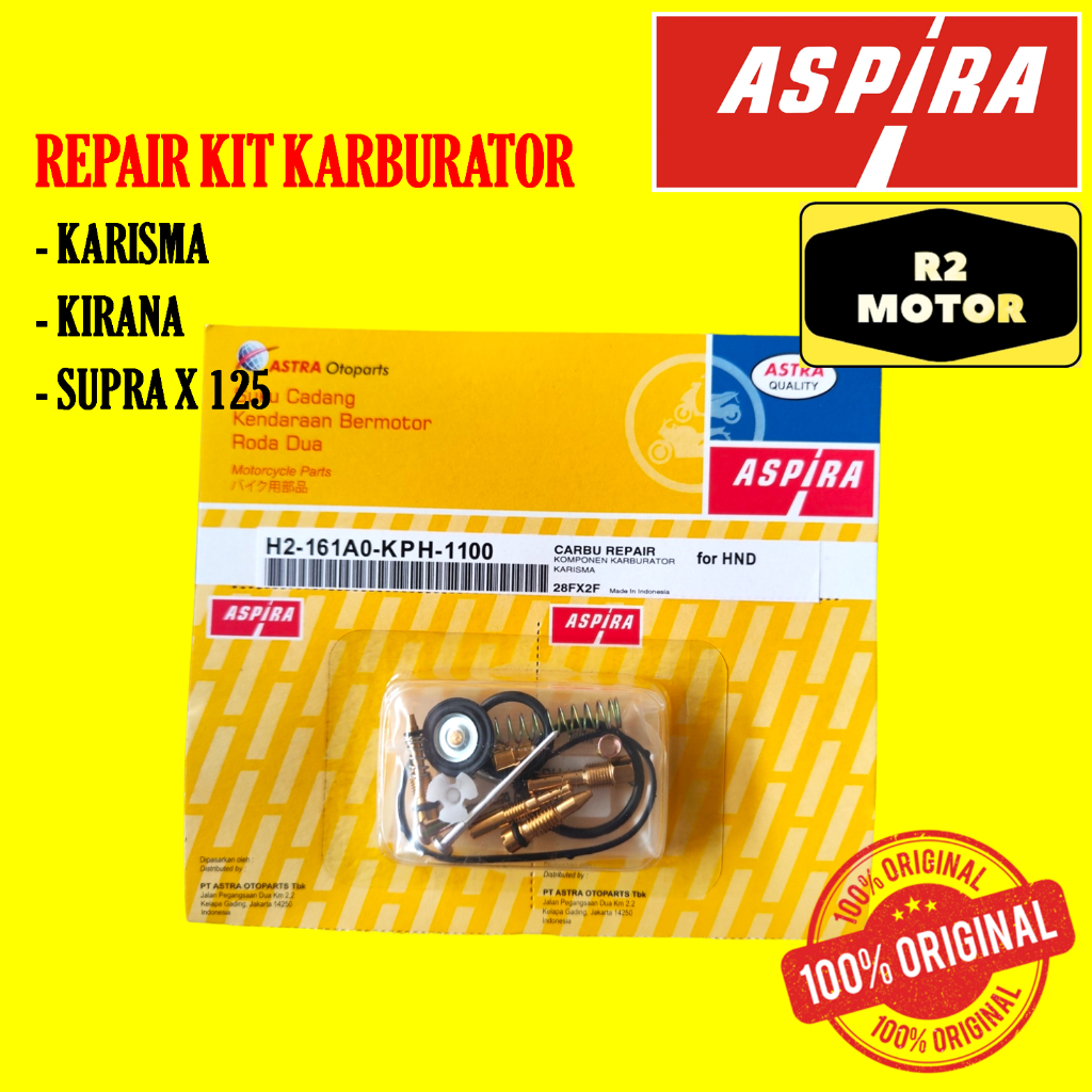 Jual REPAIR KIT KARBURATOR KPH ASPIRA KARISMA KIRANA SUPRA X 125 ...