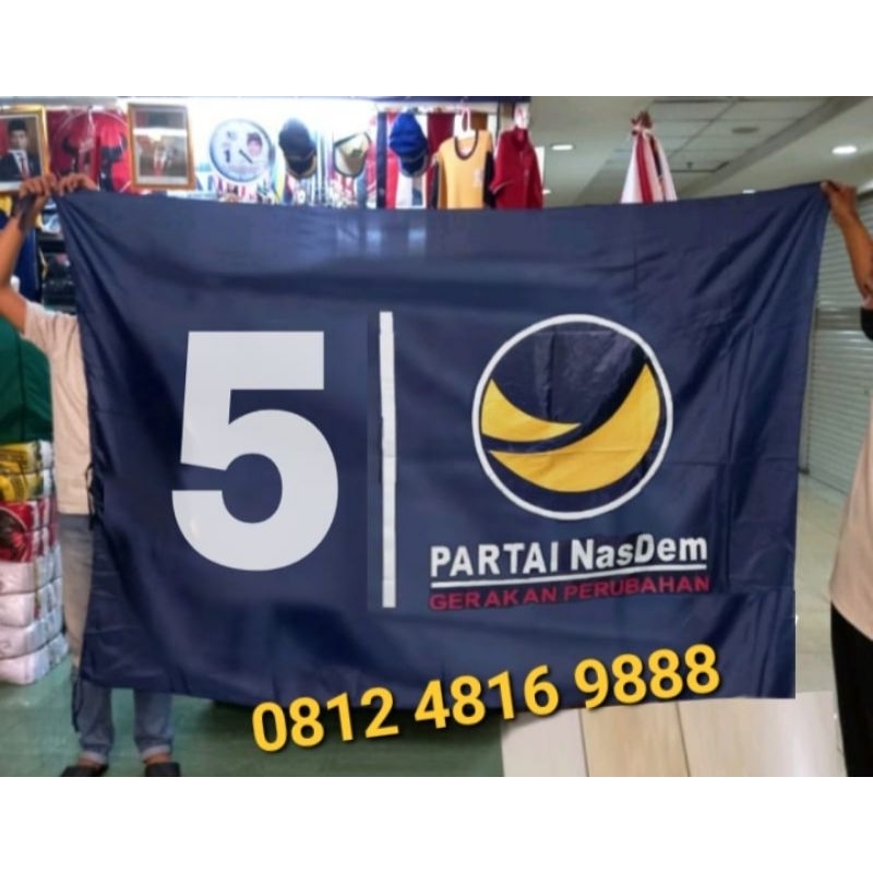 Jual Bendera Partai Nasdem Ukuran 150 X 225 C Shopee Indonesia