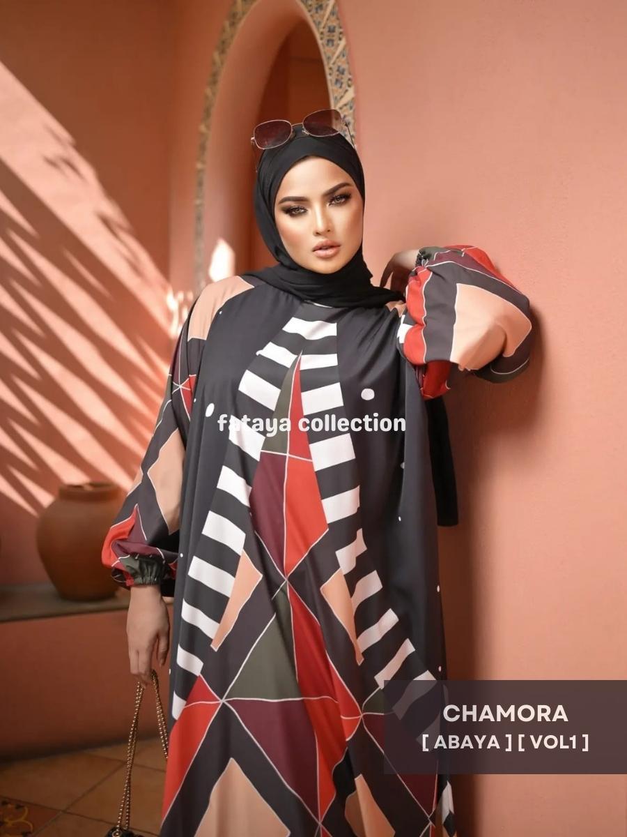 Jual Fataya Collection CHAMORA Abaya Exclusive Full Black Estetika ...