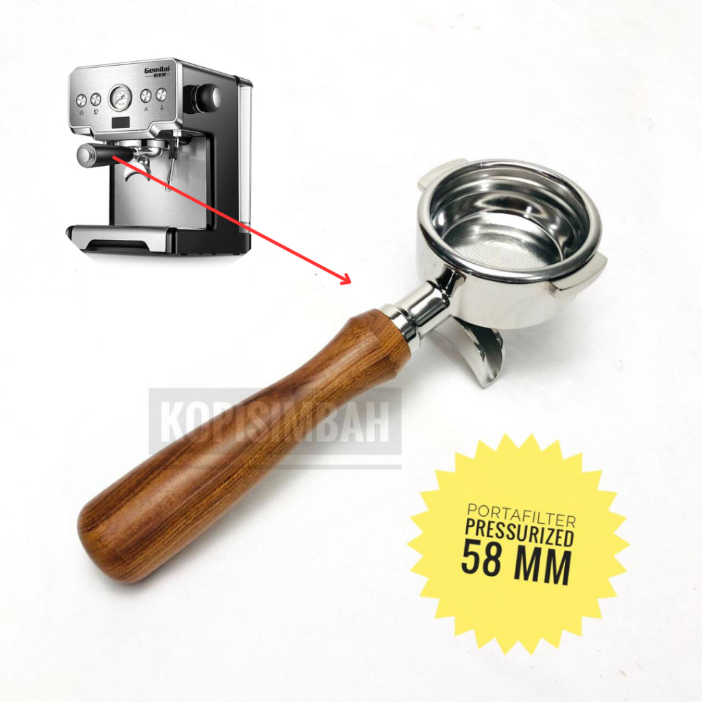 Jual Spare Part Portafilter Mesin Kopi Espresso 58 mm Pressurized