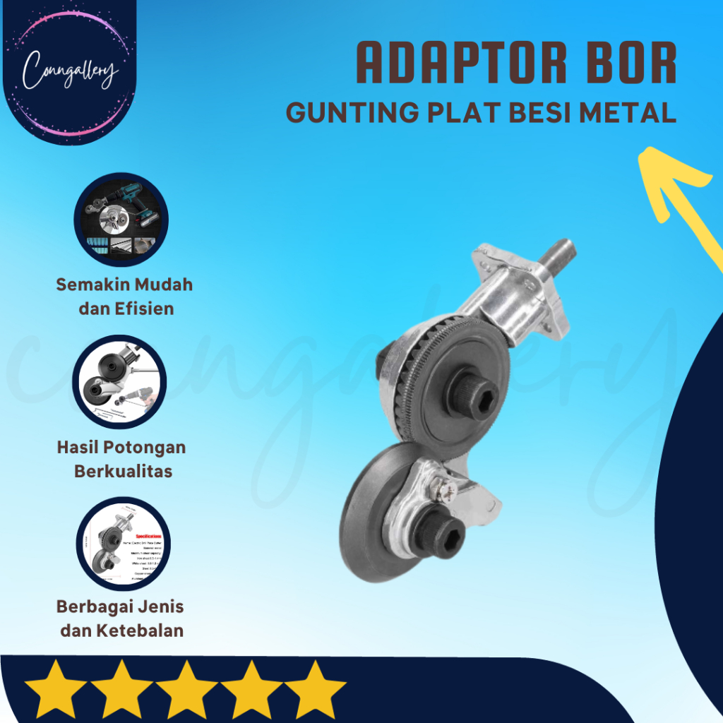 Jual Adaptor Bor Gunting Plat Besi Metal Drill Cutter Shopee Indonesia