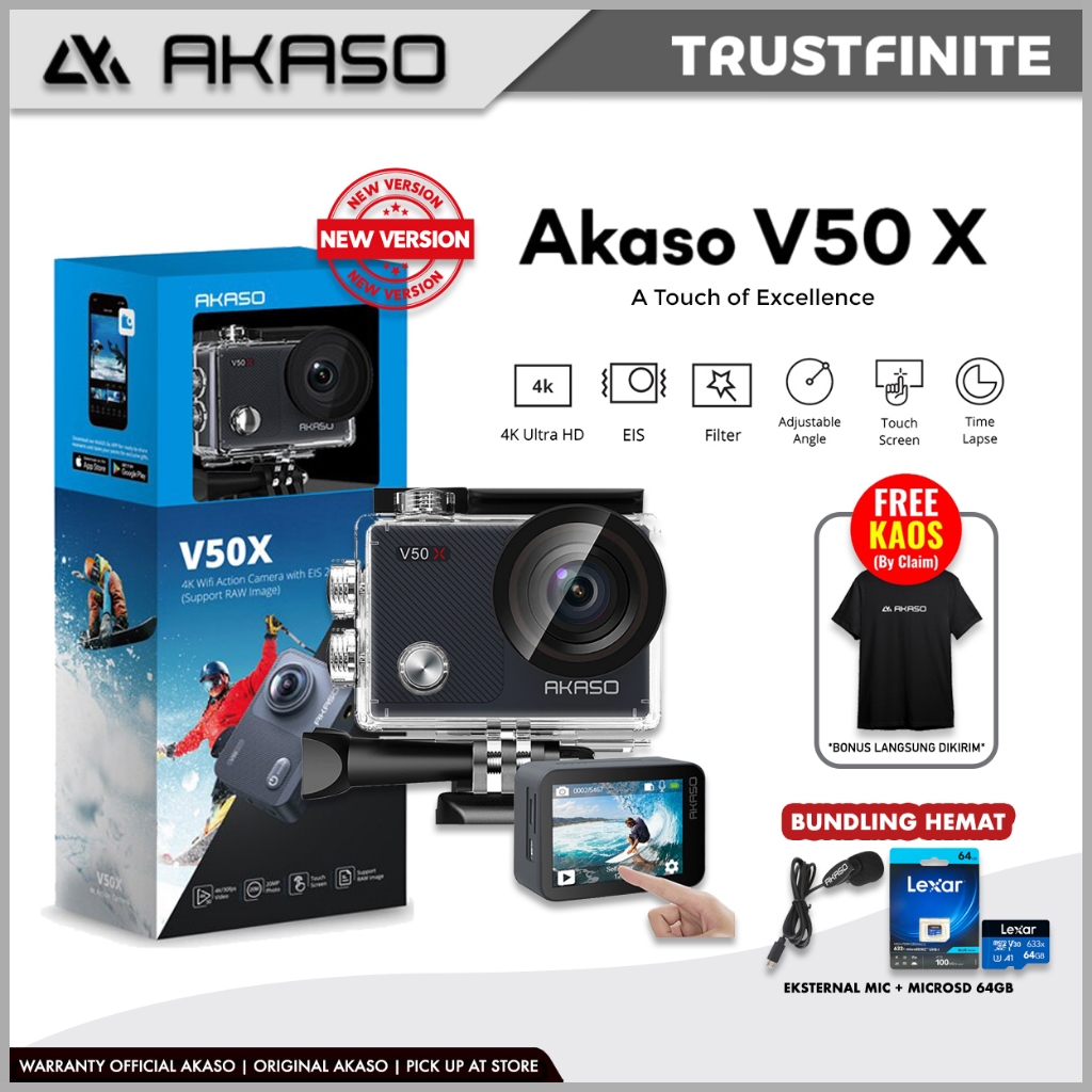 Akaso V50 X New Version Action Camera