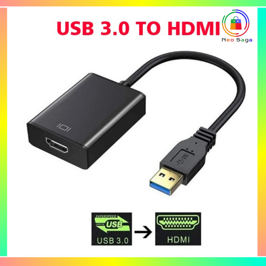 Jual Converter USB to HDMI 1080P USB 3.0 Conektor USB to HDMI USB 3.0