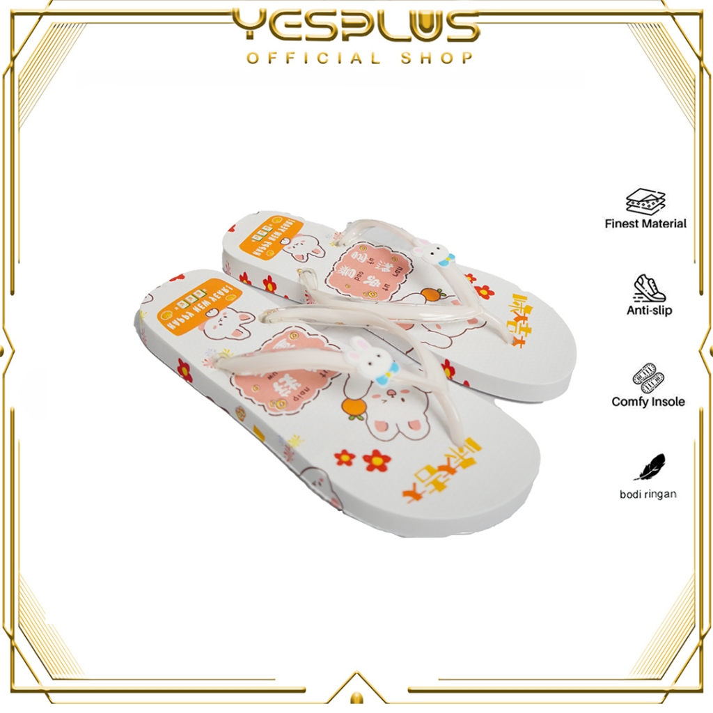 Jual Yesplus Sandal Original Sandal Jepit Jelly Teplek Motif