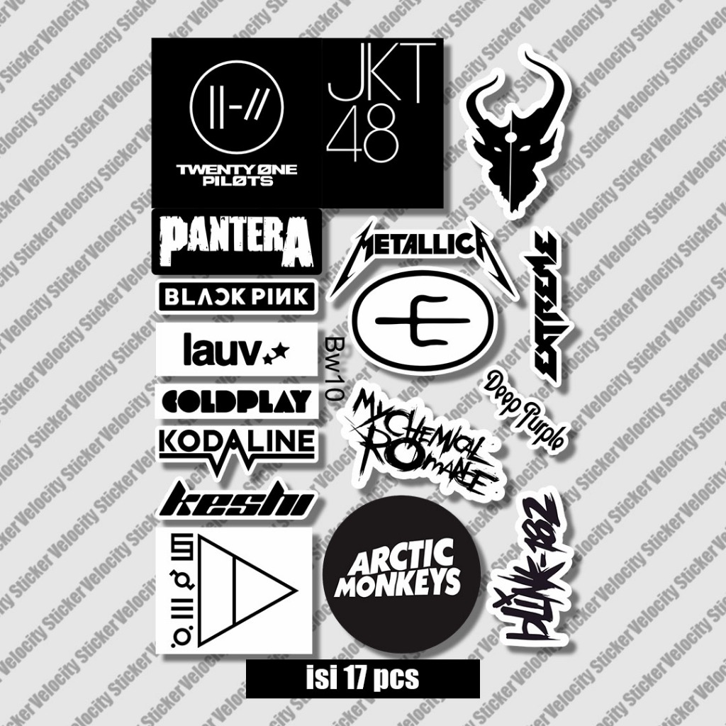 Jual Sticker Pack Band Metal 1 Stiker Aesthetic Laptop Aksesoris Hp Anti Air Motifhelm 5942