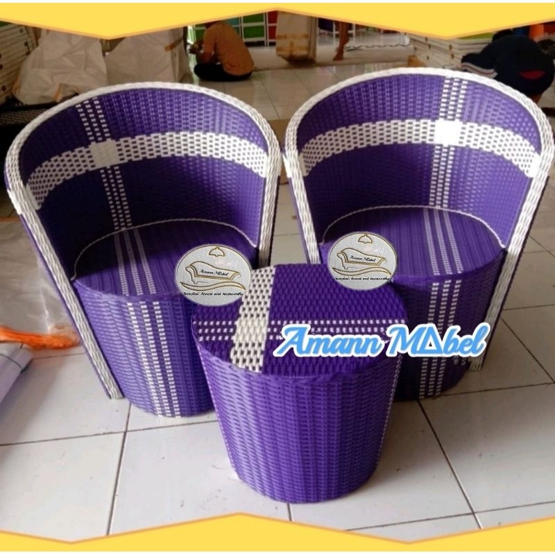 Jual Kursi Teras Depan Rumah Santai Rattan Sintetis Model Kursi Teras