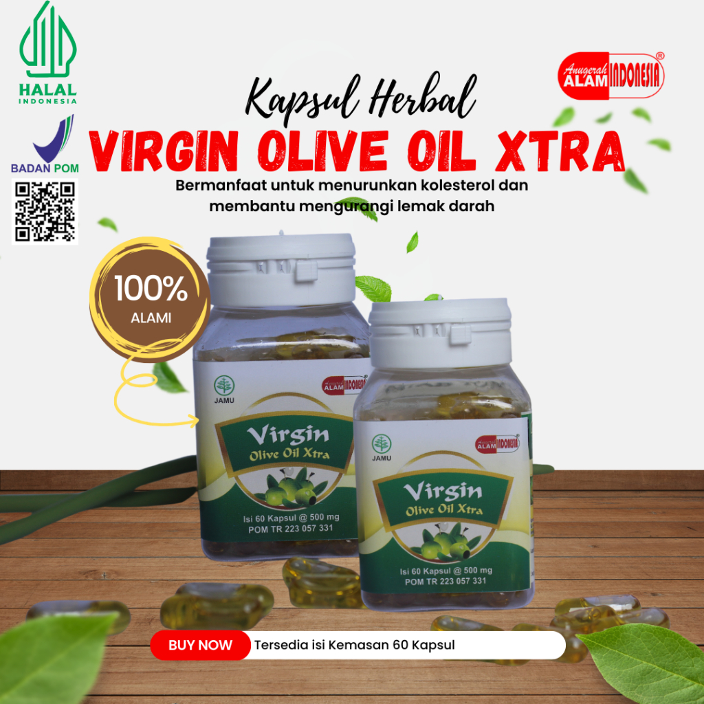 Jual Virgin Olive Oil Xtra Anugerah Alam Indonesia Spesialis Kolesterol dan Mengurangi Lemak