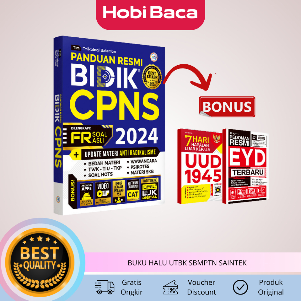 Jual BUKU PANDUAN RESMI BIDIK CPNS 2024 BONUS KITAB NUMERIK DAN ...